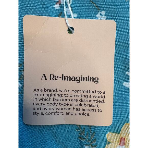 Bloomchic Maxi Dress Flutter Sleeve w/ Pockets- Teal Floral- Women's Size 22-24 - Picture 11 of 12